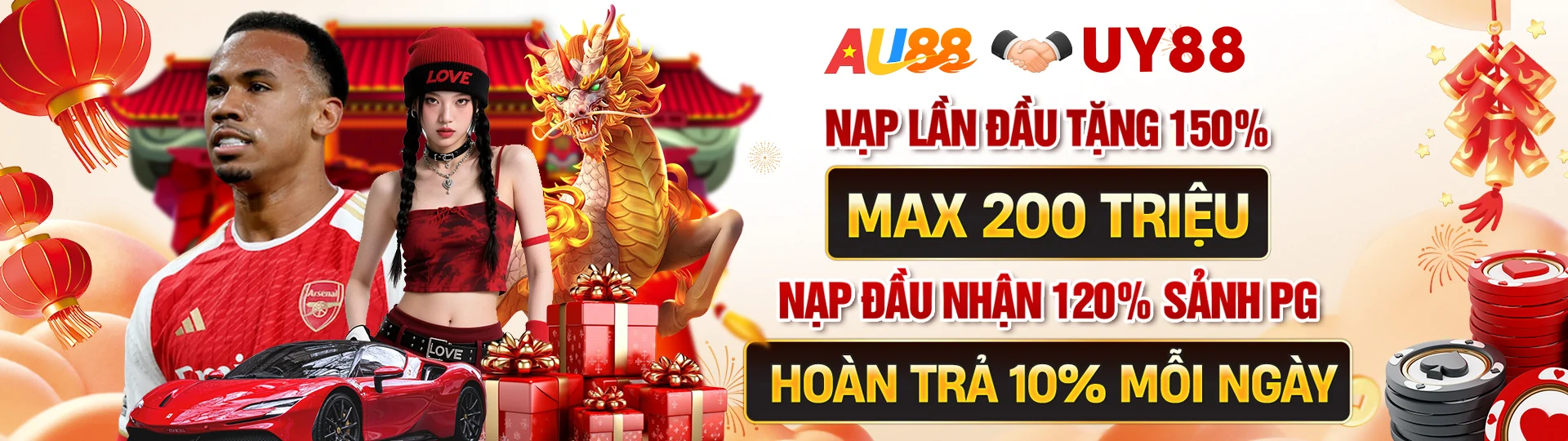 UY88 diverse online entertainment banner showcasing various casino games and sports betting options